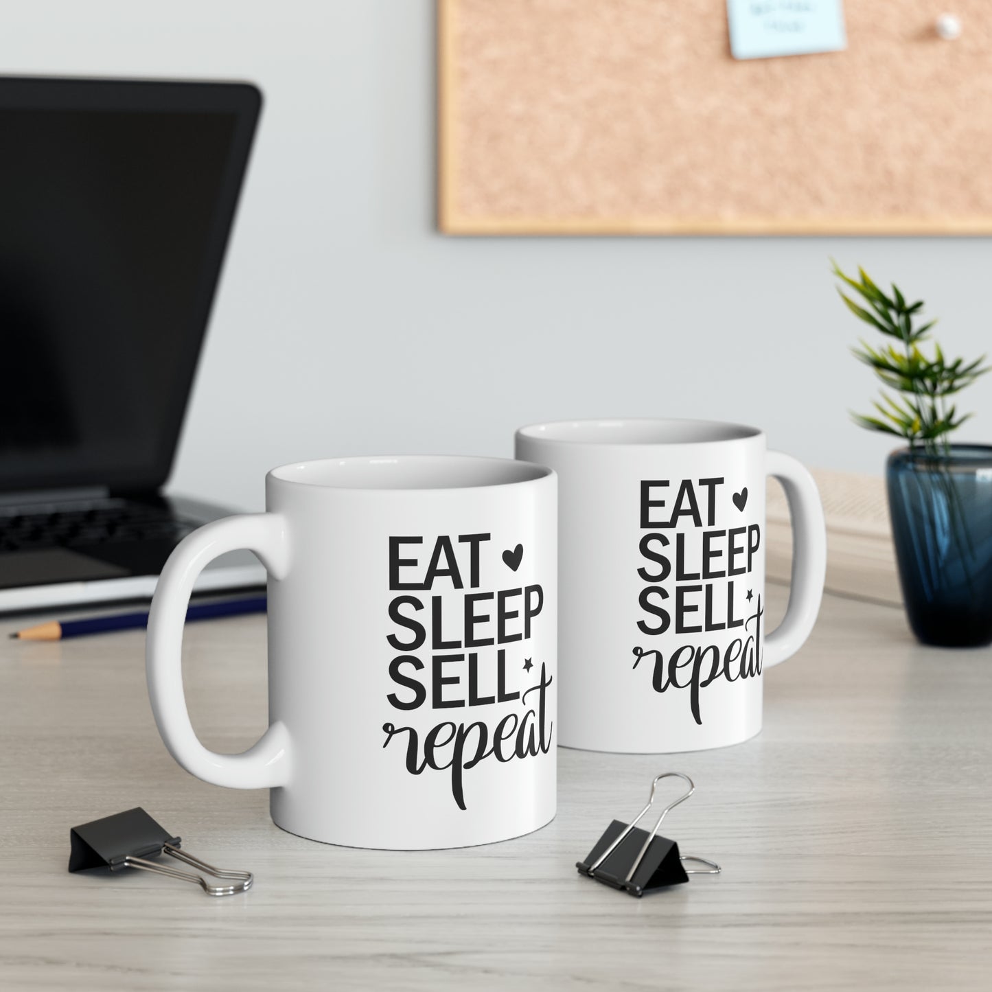 Eat Sleep Sell Repeat Ceramic Mug, 11oz