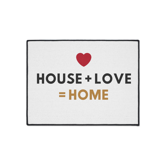 House + Love = Home Heavy Duty Floor Mat