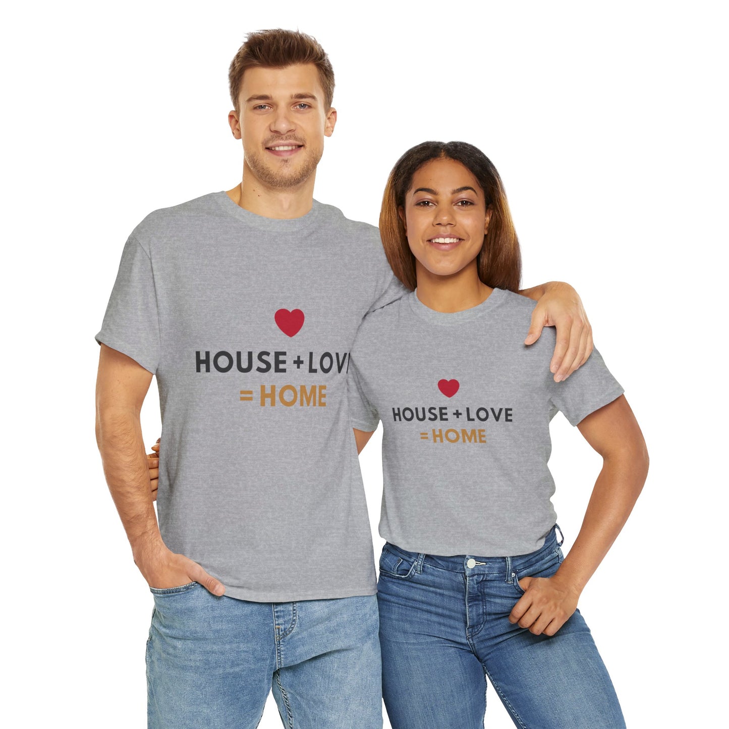 House + Love = Home Unisex Heavy Cotton Tee