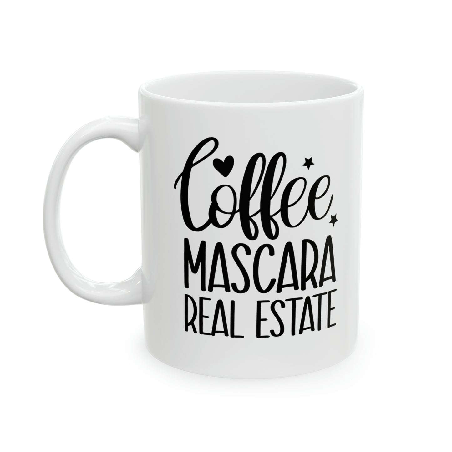 Coffee Mascara Real Estate Ceramic Mug, 11oz