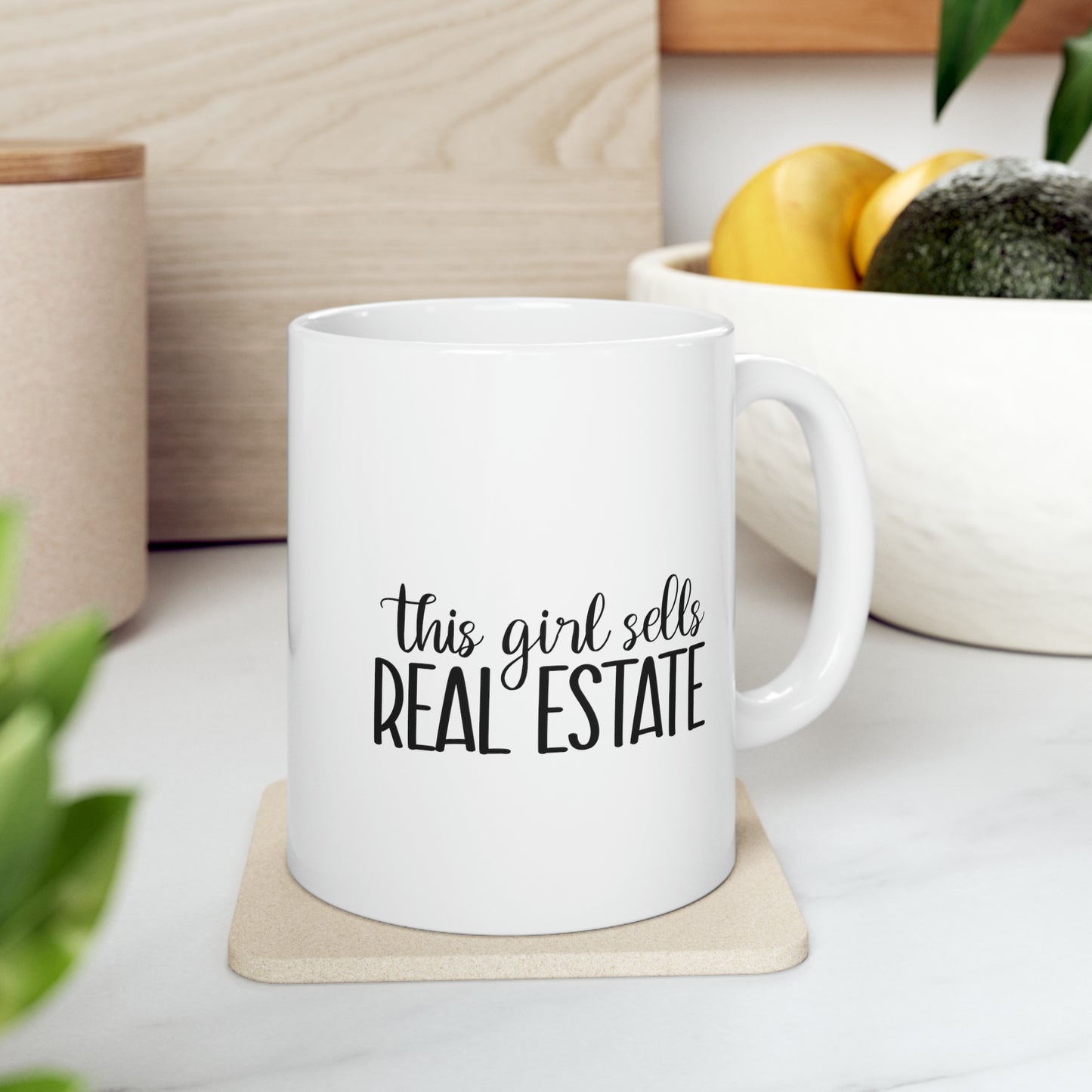 This Girl Sells Real Estate Ceramic Mug, 11oz