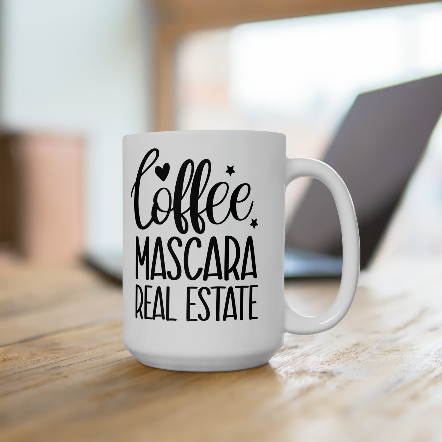 Coffee Mascara Real Estate Ceramic Mug 15oz