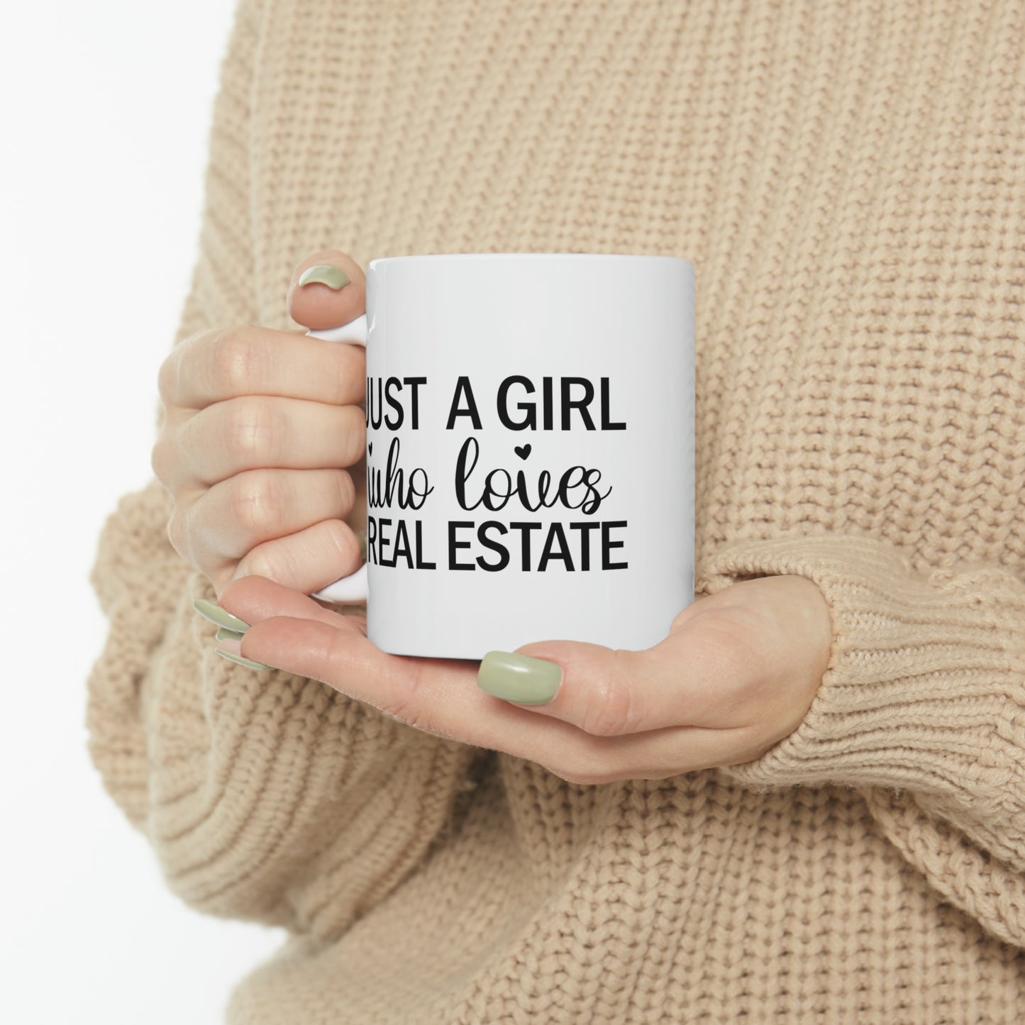 Just a Girl Who Loves Real Estate Ceramic Mug, 11oz