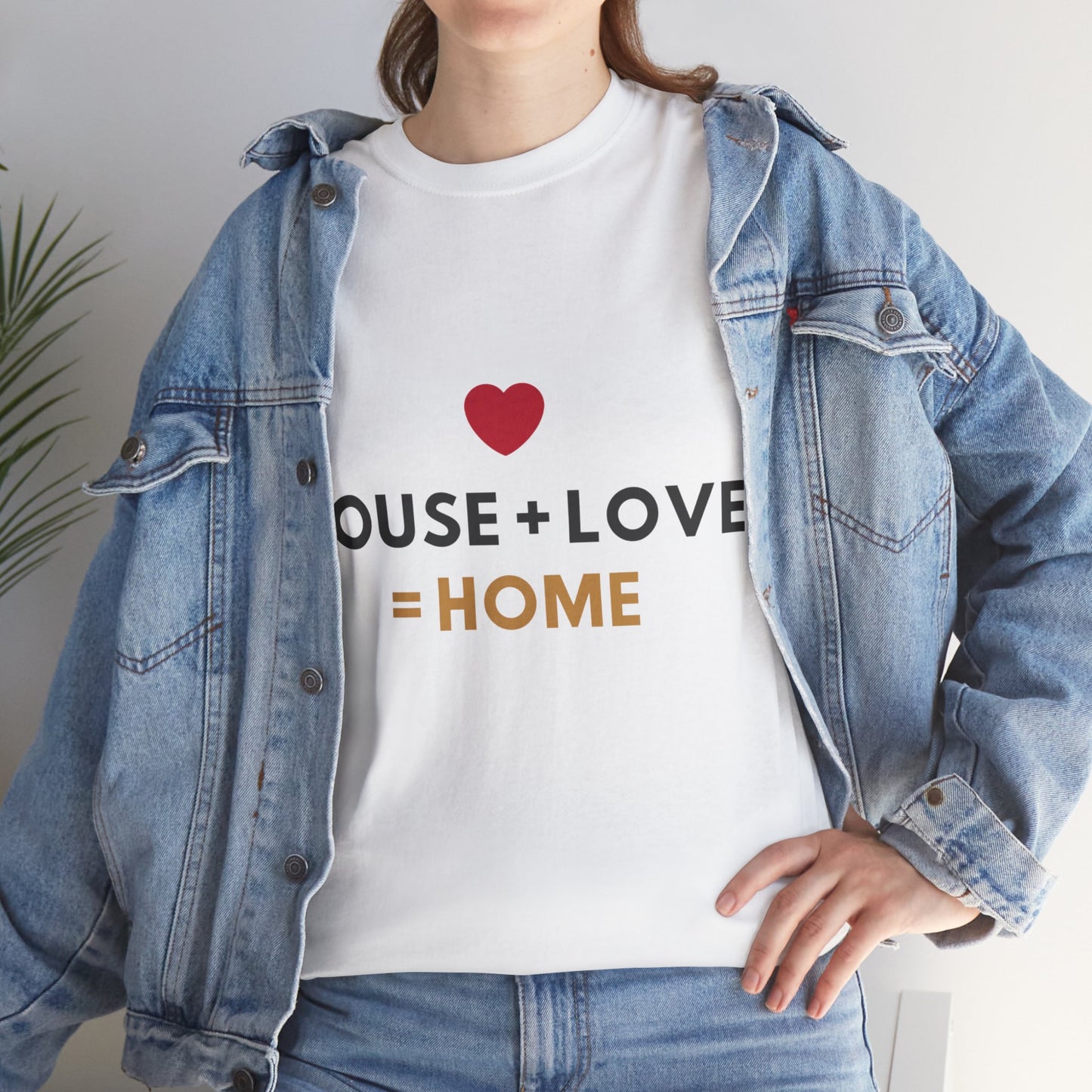 House + Love = Home Unisex Heavy Cotton Tee