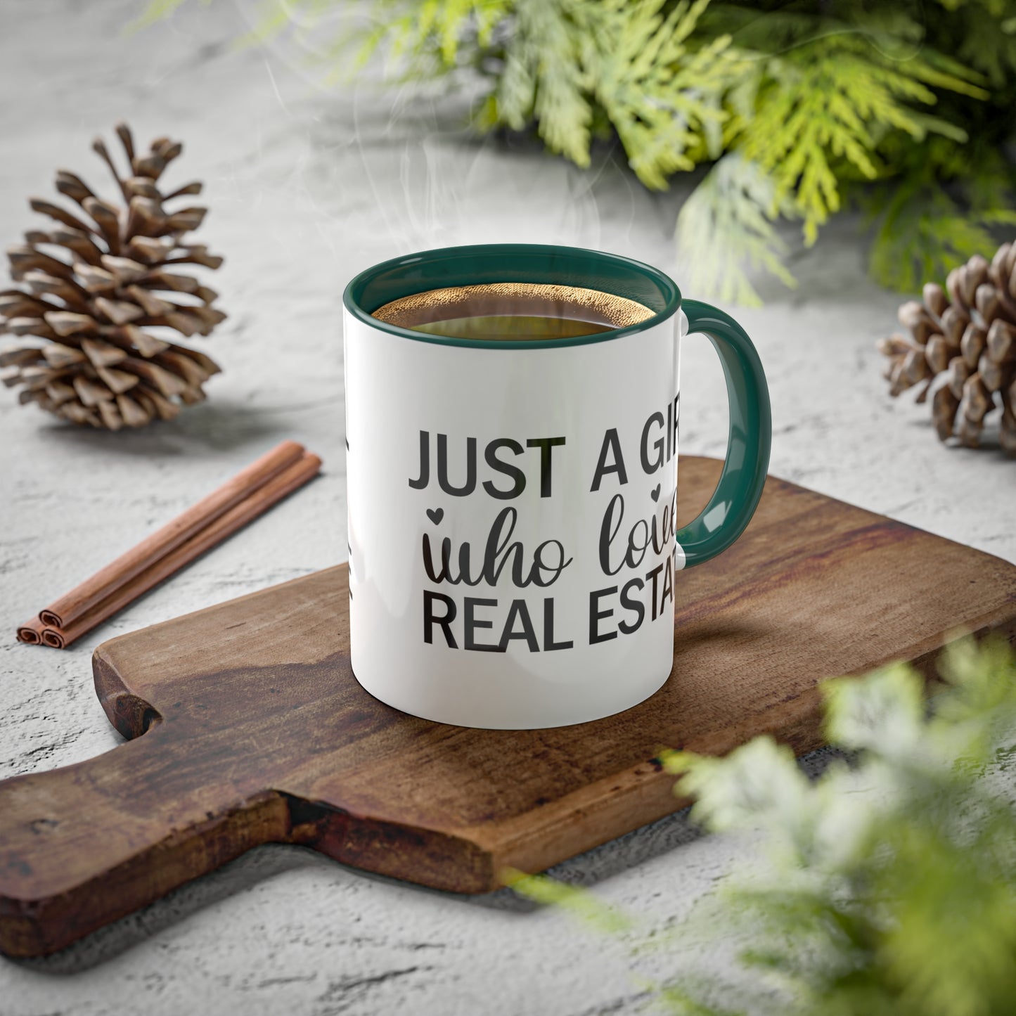 Just a Girl Who Loves Real Estate Colorful Mugs, 11oz