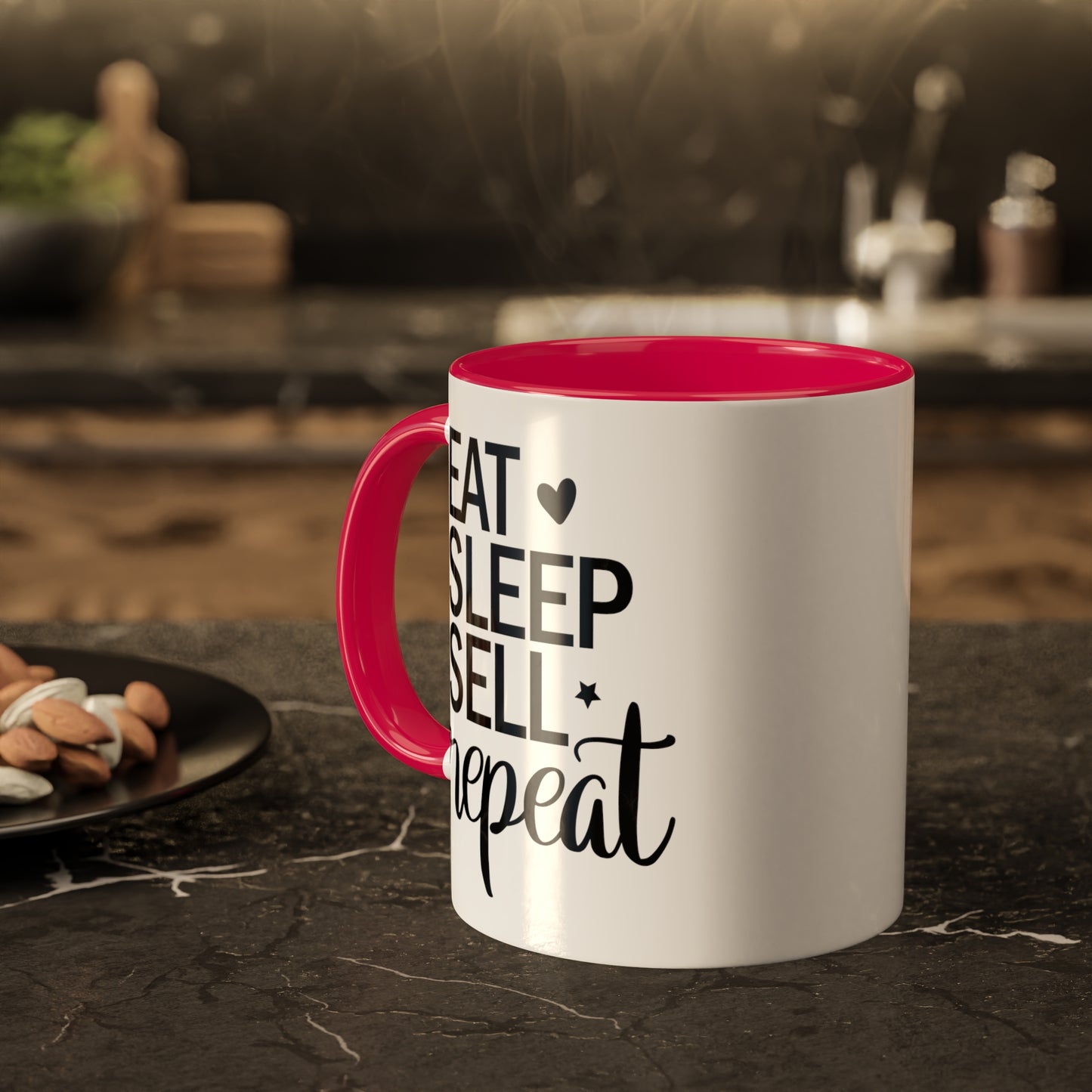 Eat Sleep Sell Repeat Colorful Mugs, 11oz