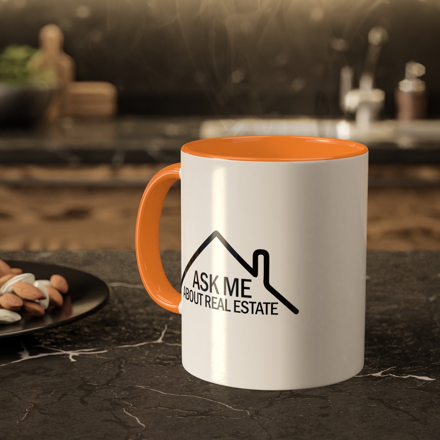 Ask Me About Real Estate Colorful Mugs, 11oz