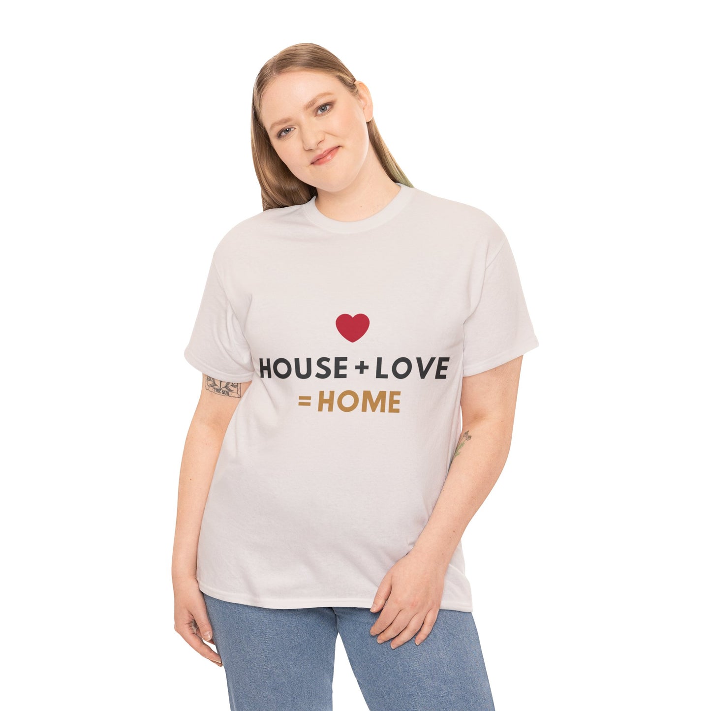 House + Love = Home Unisex Heavy Cotton Tee