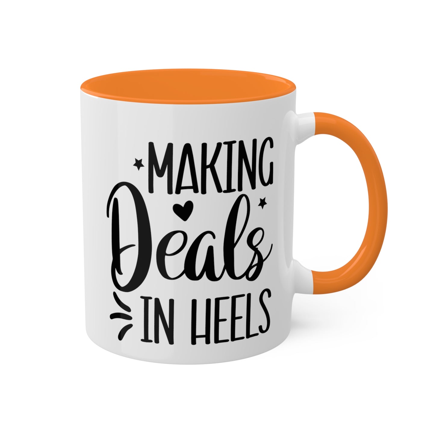 Making Deals in Heels Colorful Mugs, 11oz