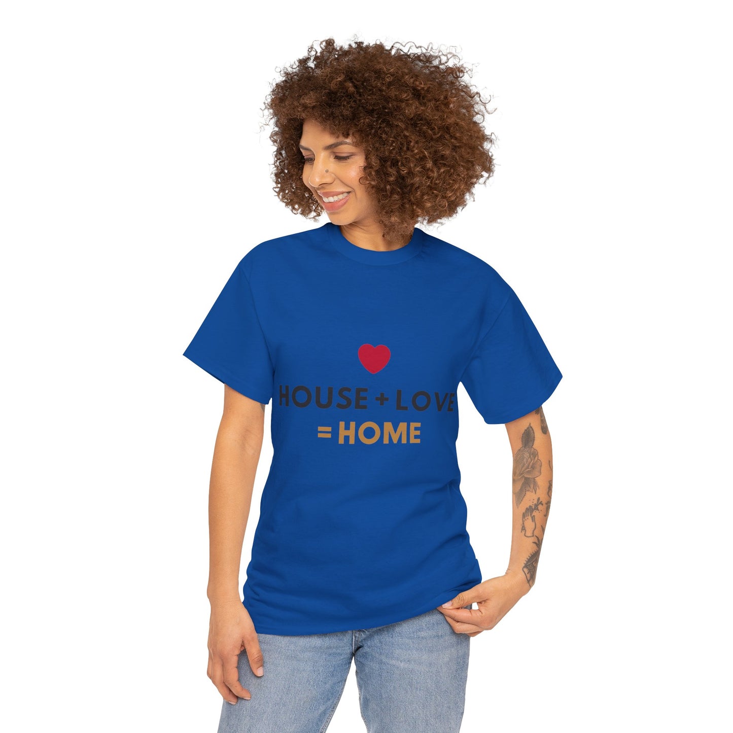 House + Love = Home Unisex Heavy Cotton Tee