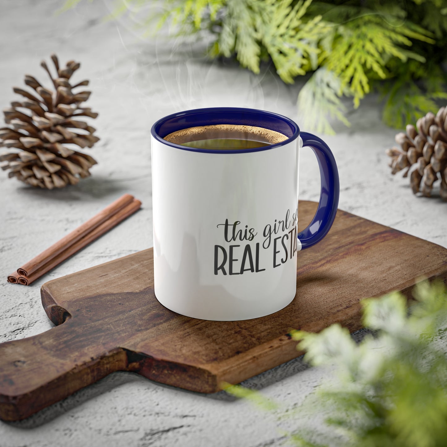 This Girl Sells Real Estate Colorful Mugs, 11oz