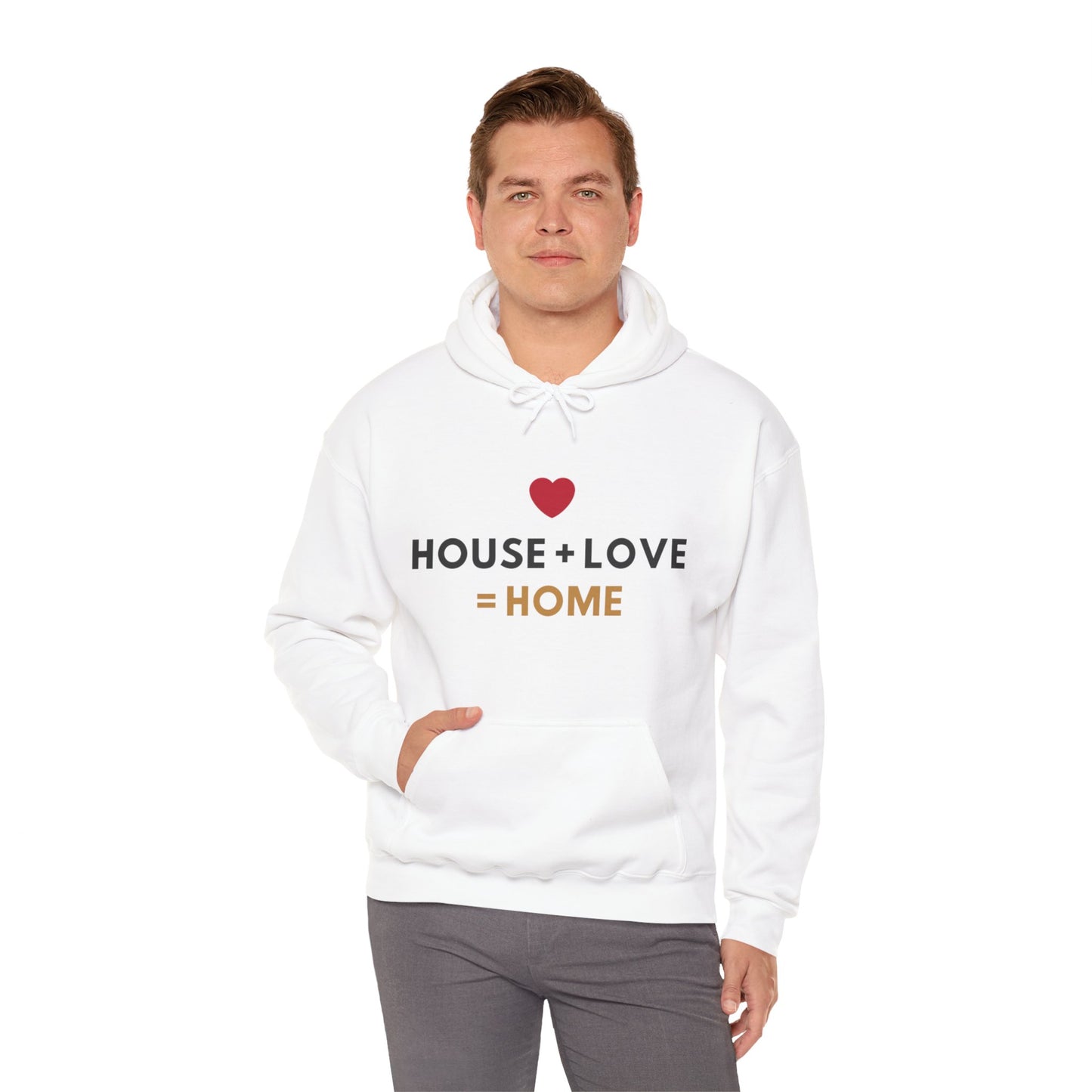 House + Love = Home Unisex Heavy Blend™ Hooded Sweatshirt