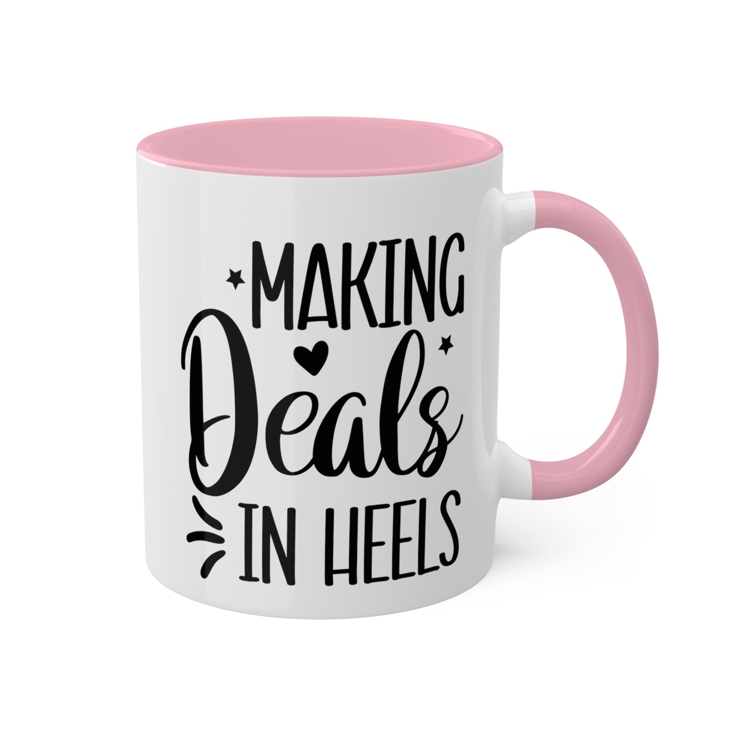 Making Deals in Heels Colorful Mugs, 11oz