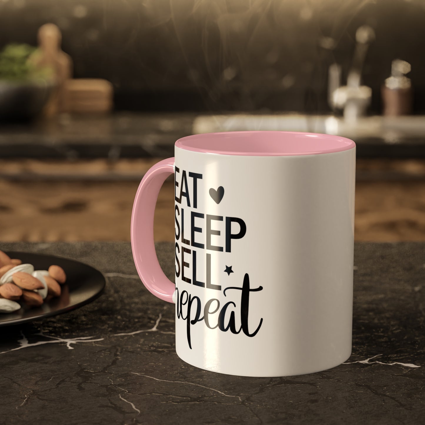 Eat Sleep Sell Repeat Colorful Mugs, 11oz