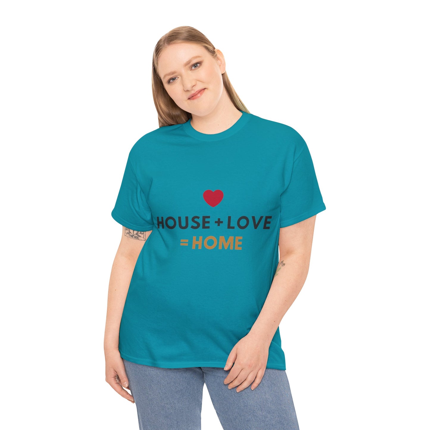 House + Love = Home Unisex Heavy Cotton Tee