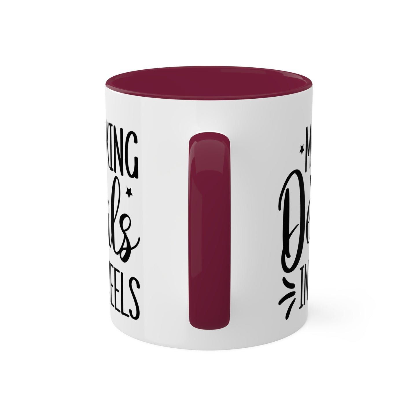 Making Deals in Heels Colorful Mugs, 11oz