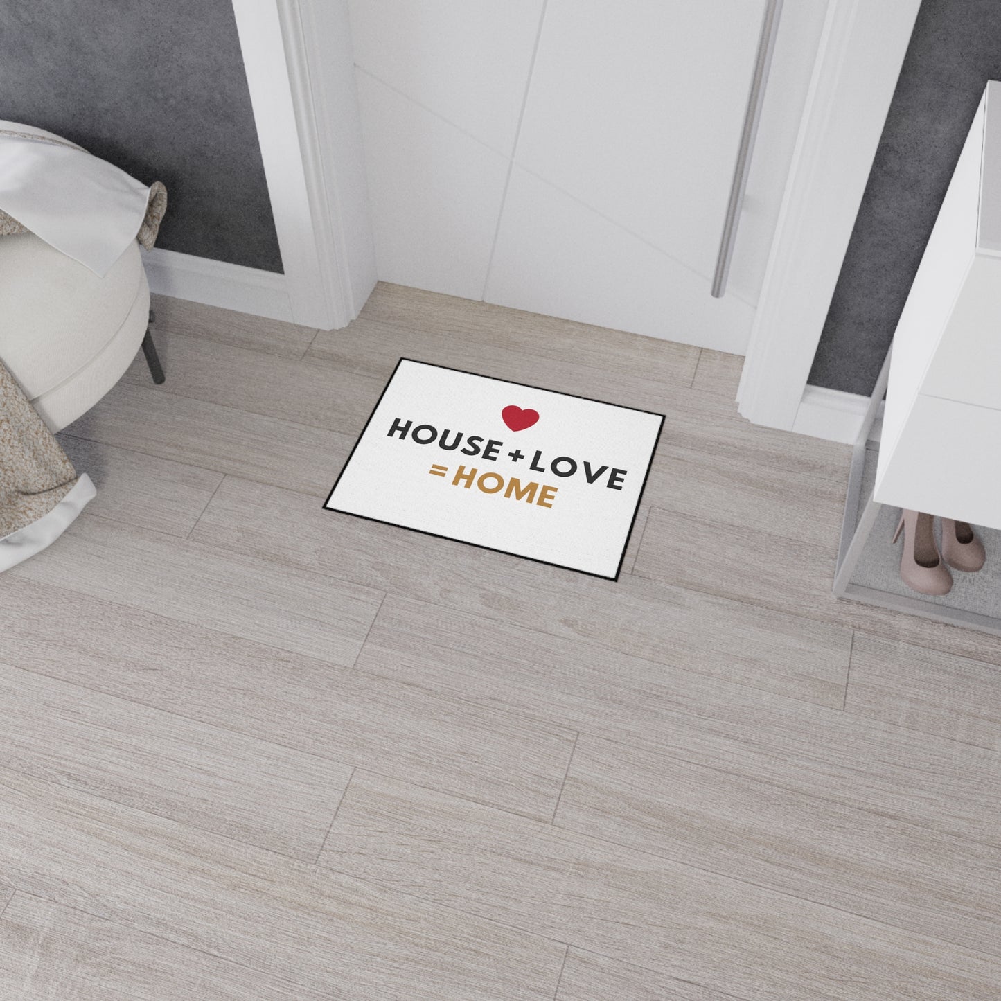 House + Love = Home Heavy Duty Floor Mat