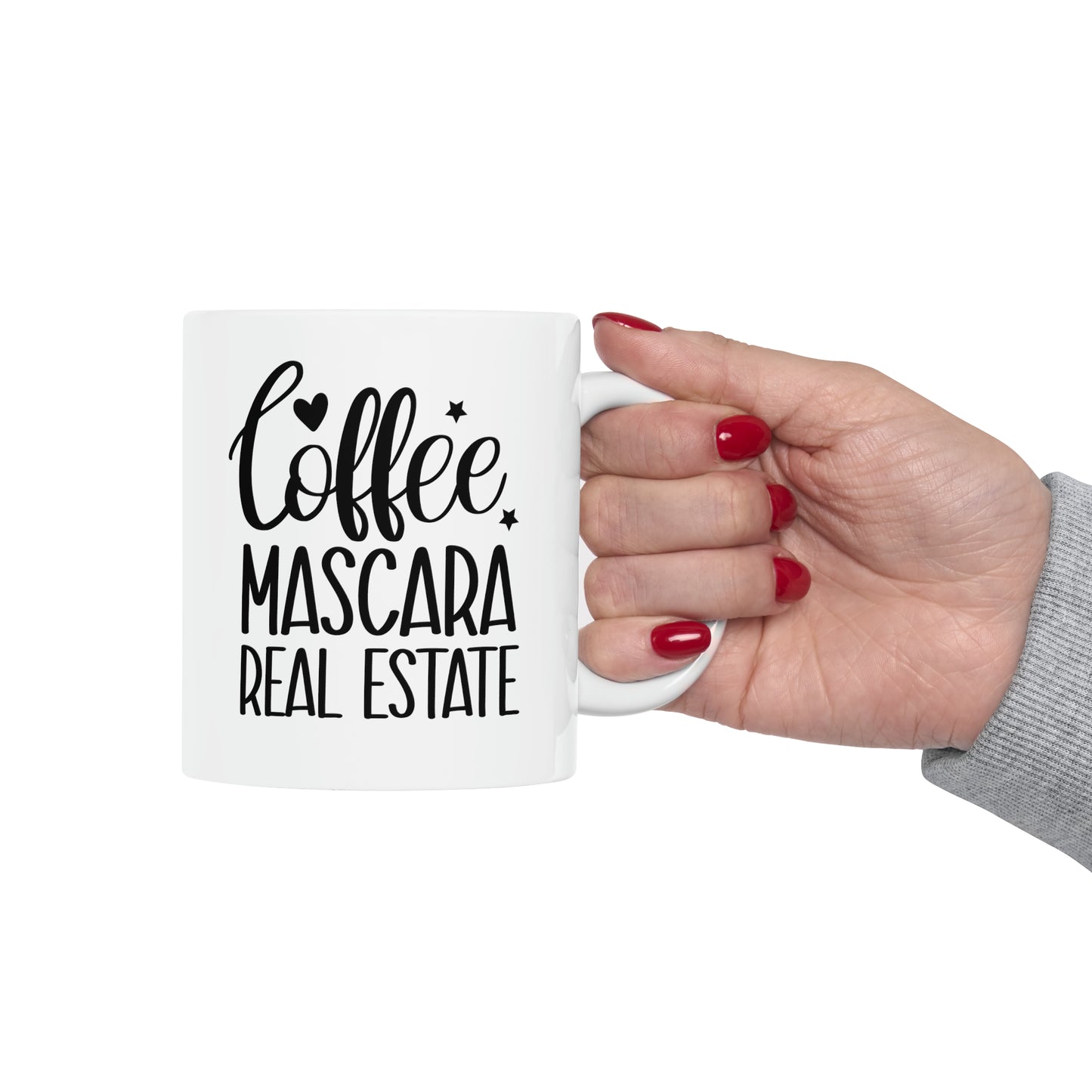 Coffee Mascara Real Estate Ceramic Mug, 11oz