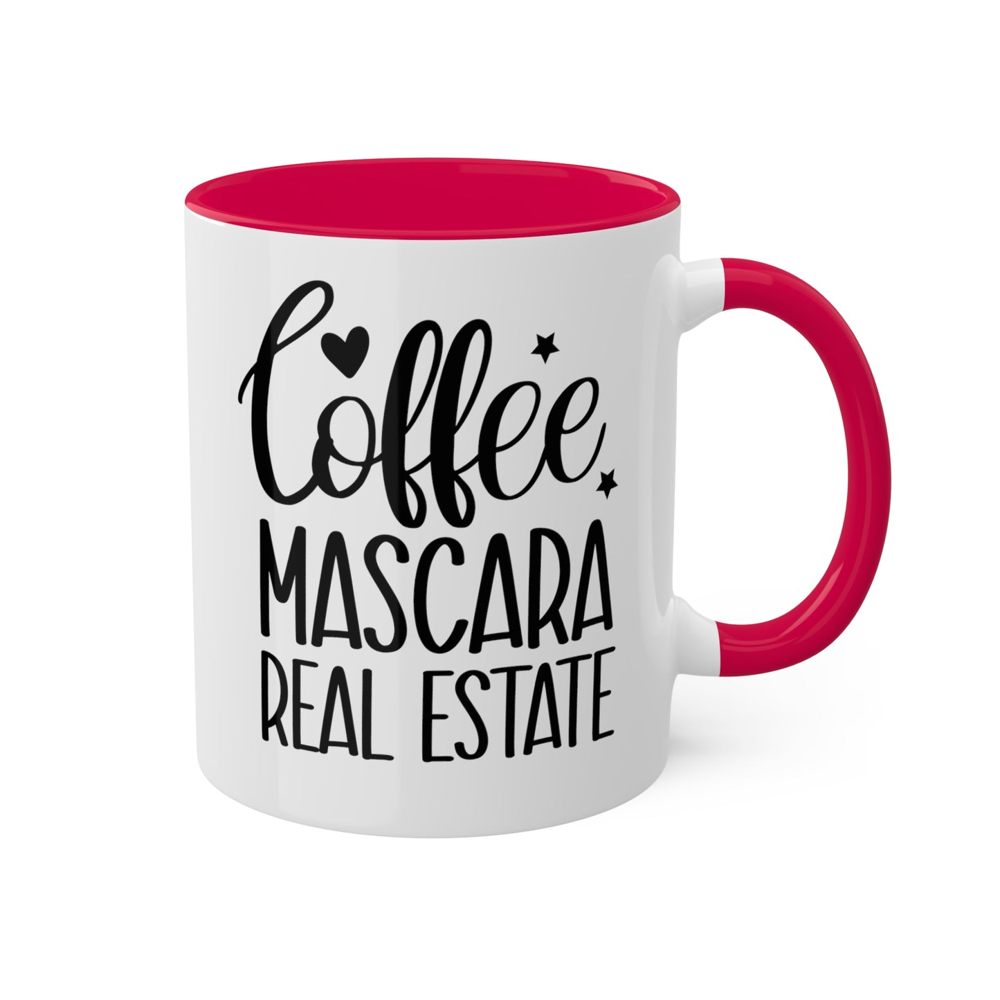 Coffee Mascara Real Estate Colorful Mugs, 11oz