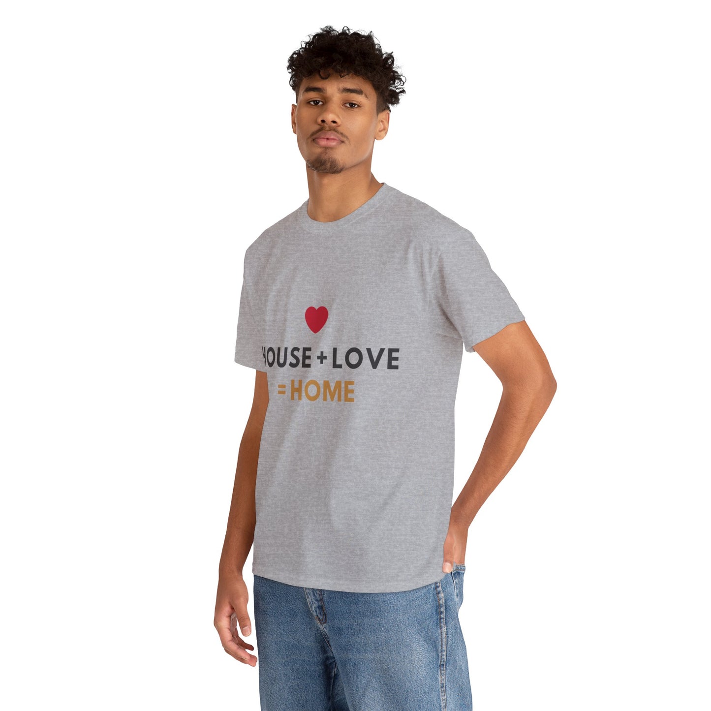 House + Love = Home Unisex Heavy Cotton Tee