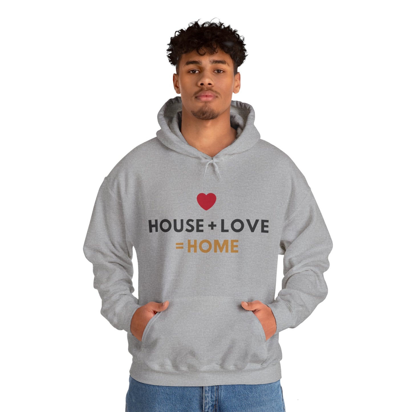 House + Love = Home Unisex Heavy Blend™ Hooded Sweatshirt