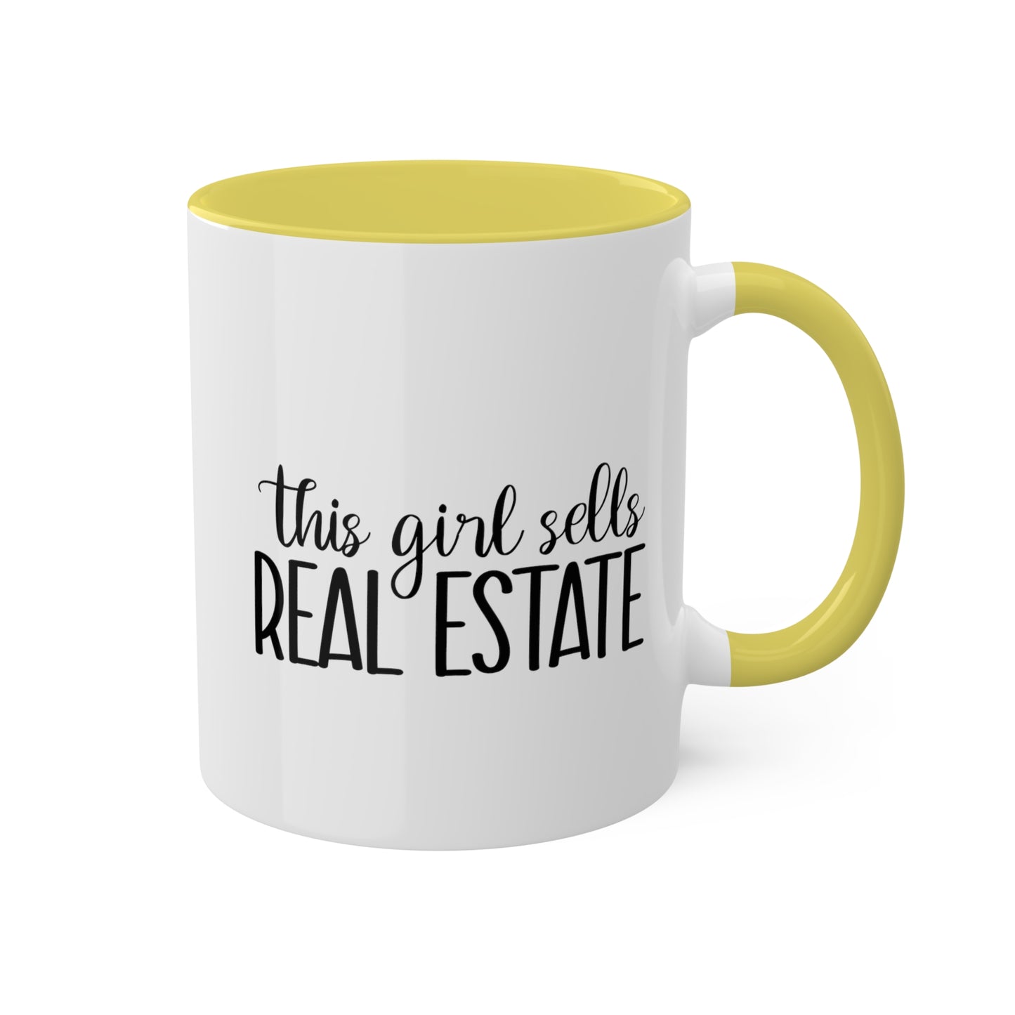 This Girl Sells Real Estate Colorful Mugs, 11oz