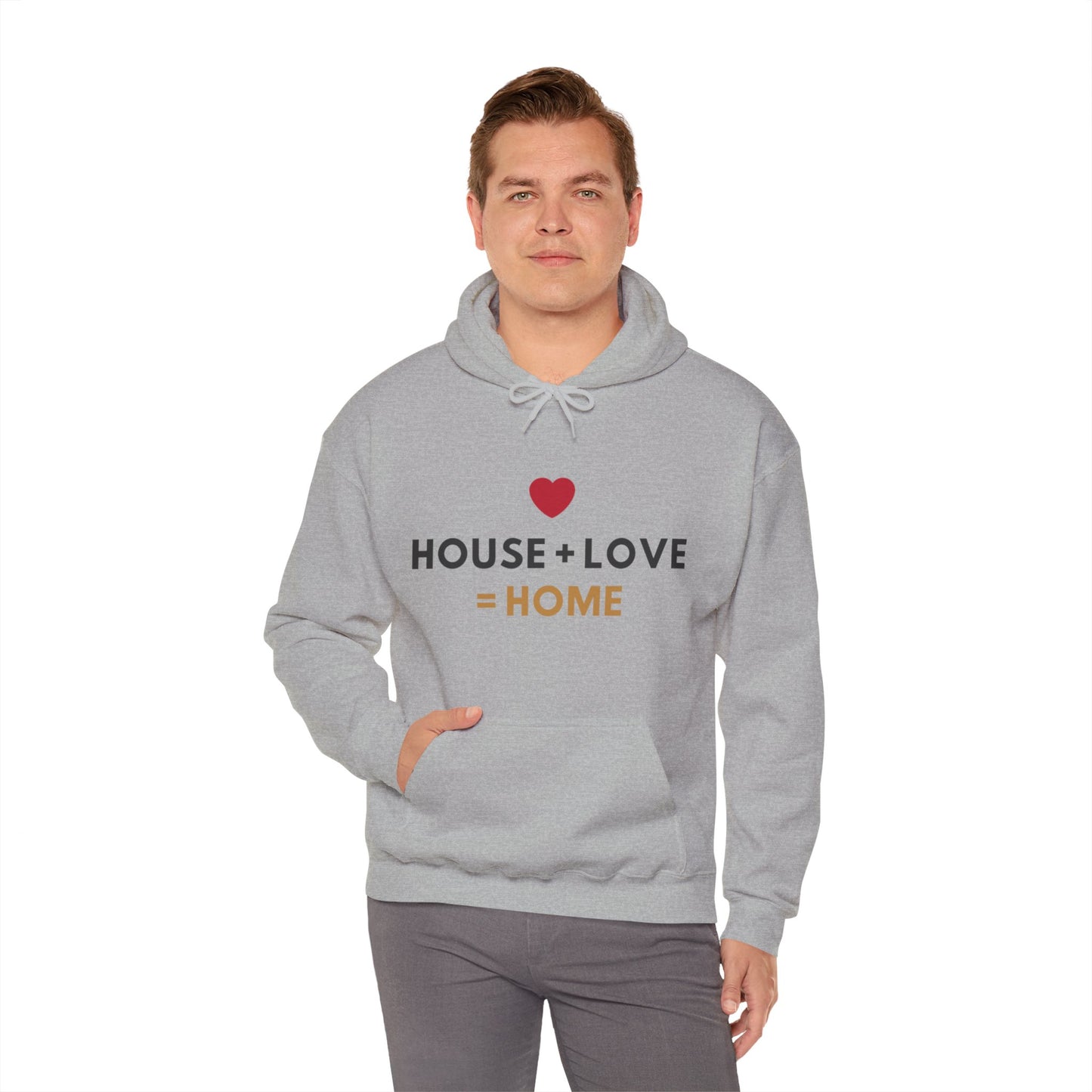 House + Love = Home Unisex Heavy Blend™ Hooded Sweatshirt