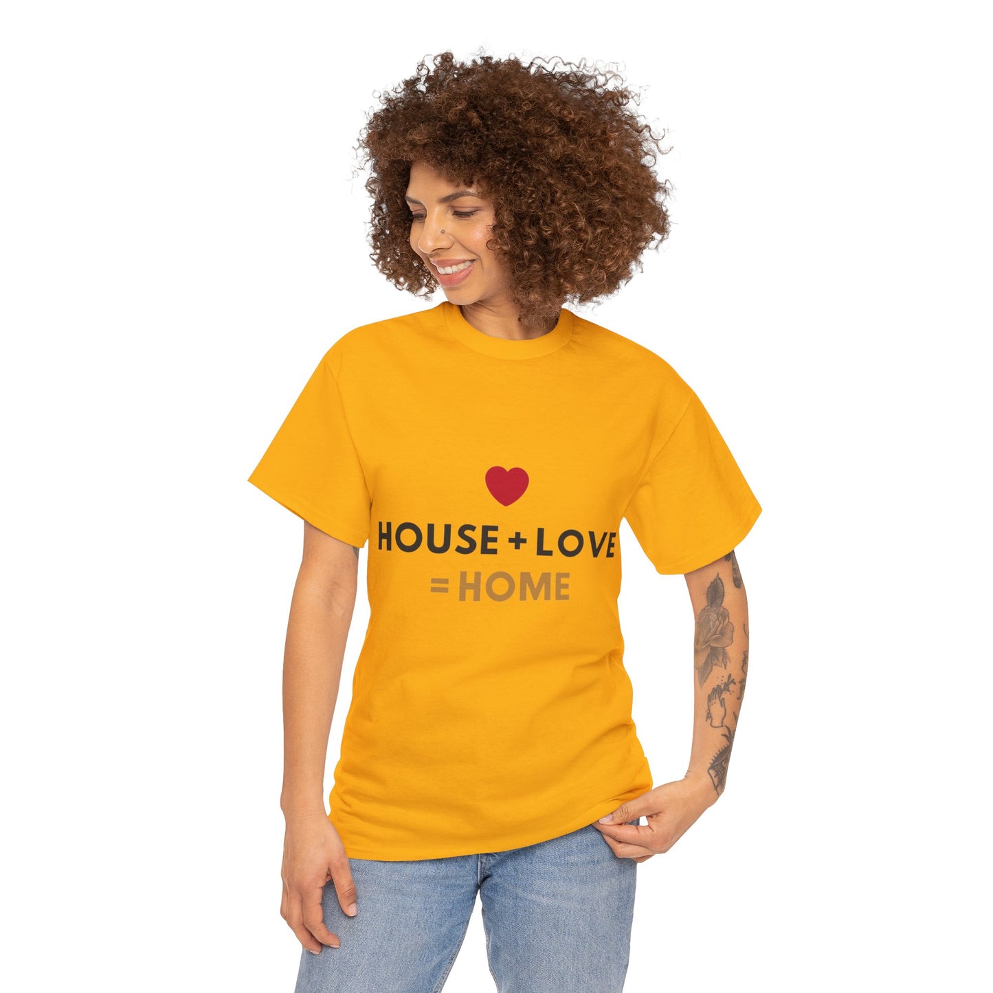 House + Love = Home Unisex Heavy Cotton Tee