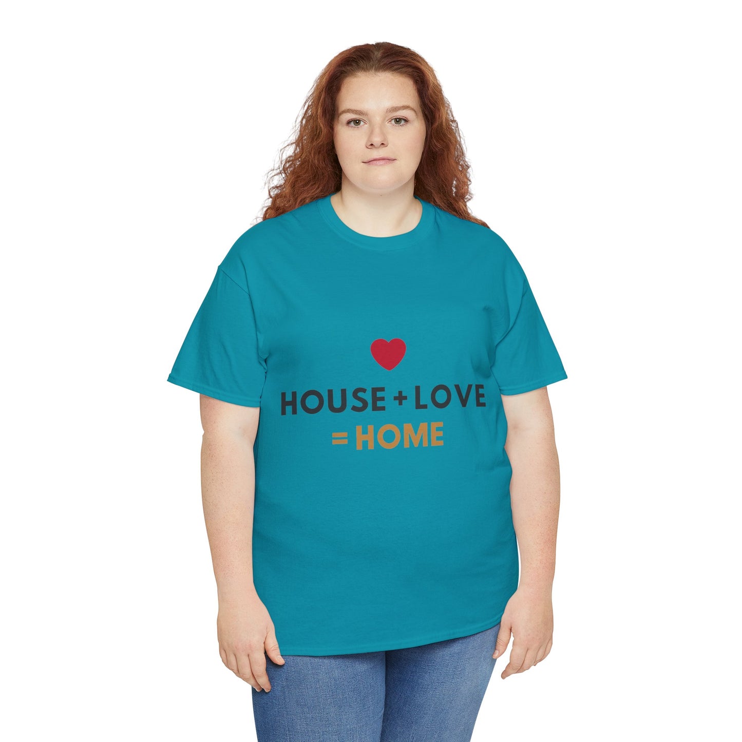 House + Love = Home Unisex Heavy Cotton Tee