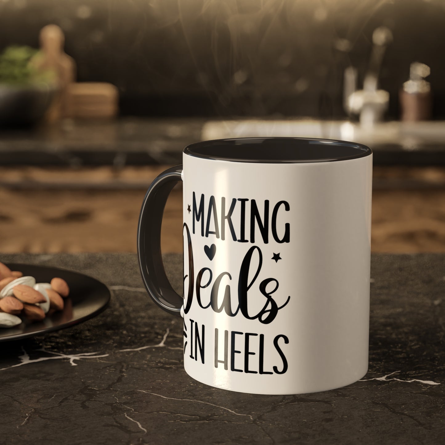 Making Deals in Heels Colorful Mugs, 11oz