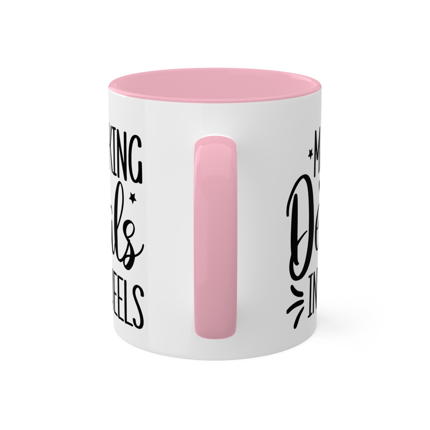 Making Deals in Heels Colorful Mugs, 11oz