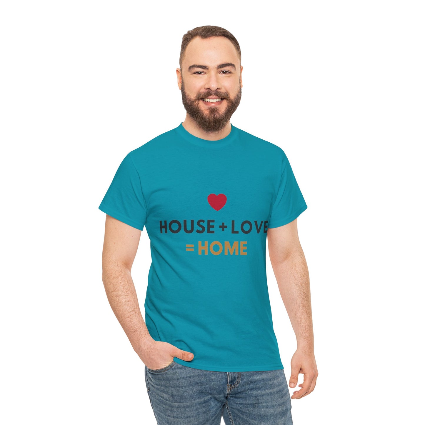 House + Love = Home Unisex Heavy Cotton Tee