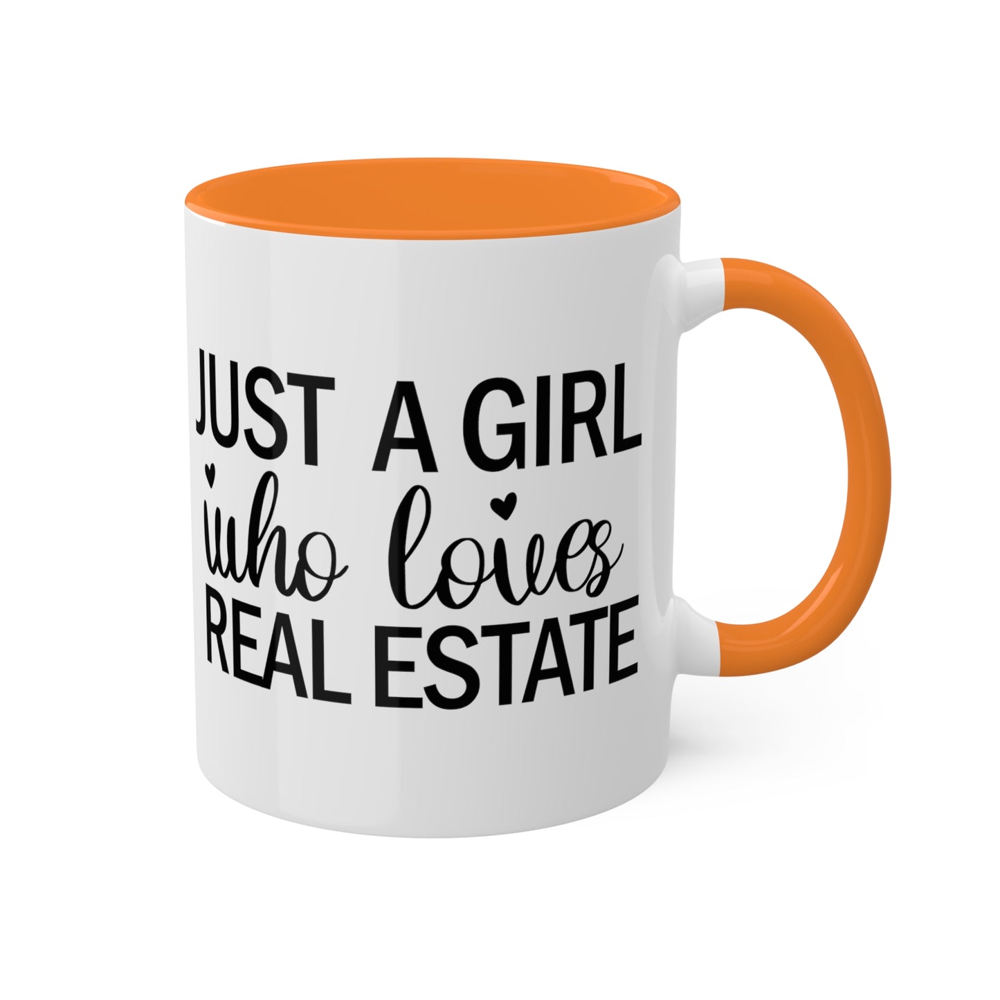 Just a Girl Who Loves Real Estate Colorful Mugs, 11oz