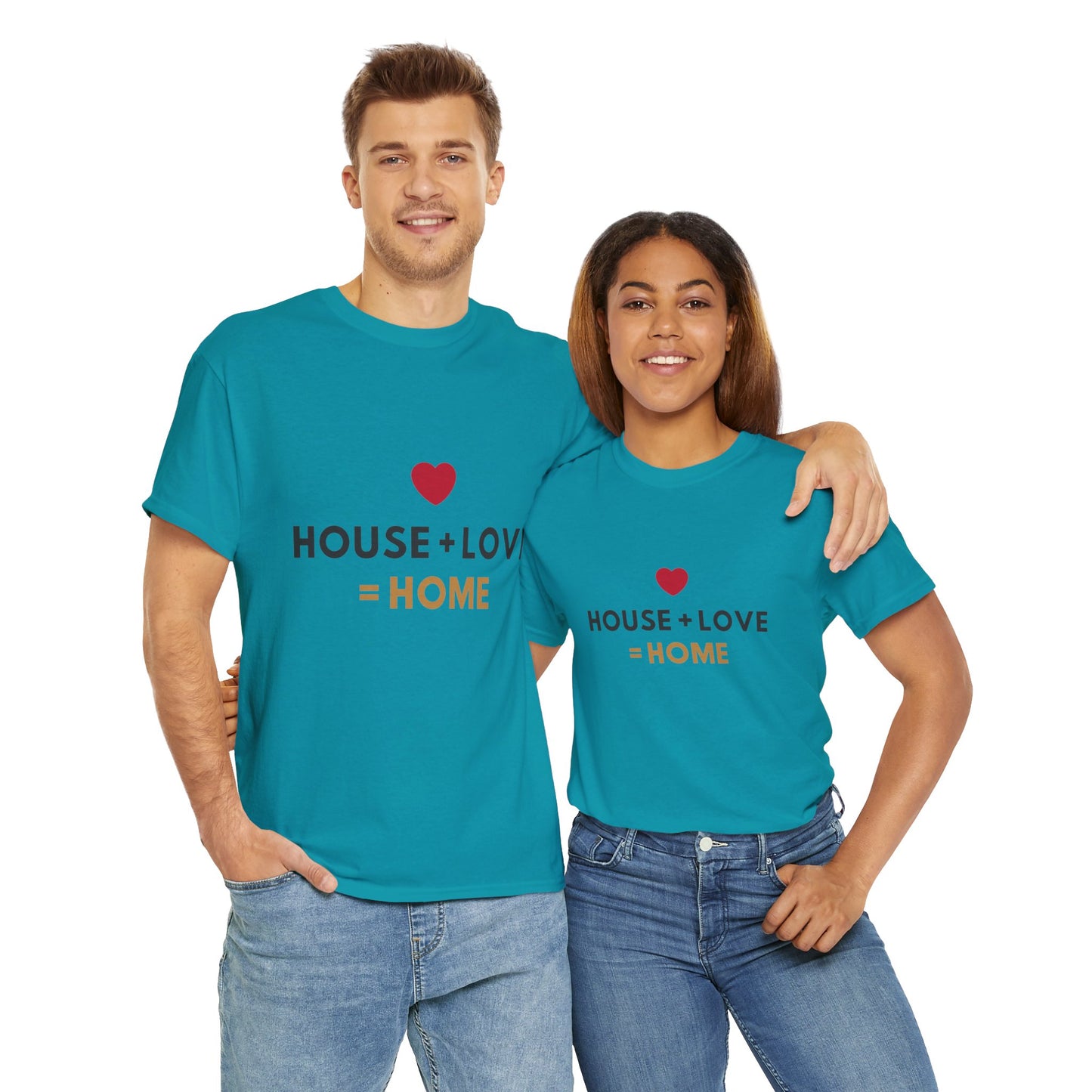 House + Love = Home Unisex Heavy Cotton Tee