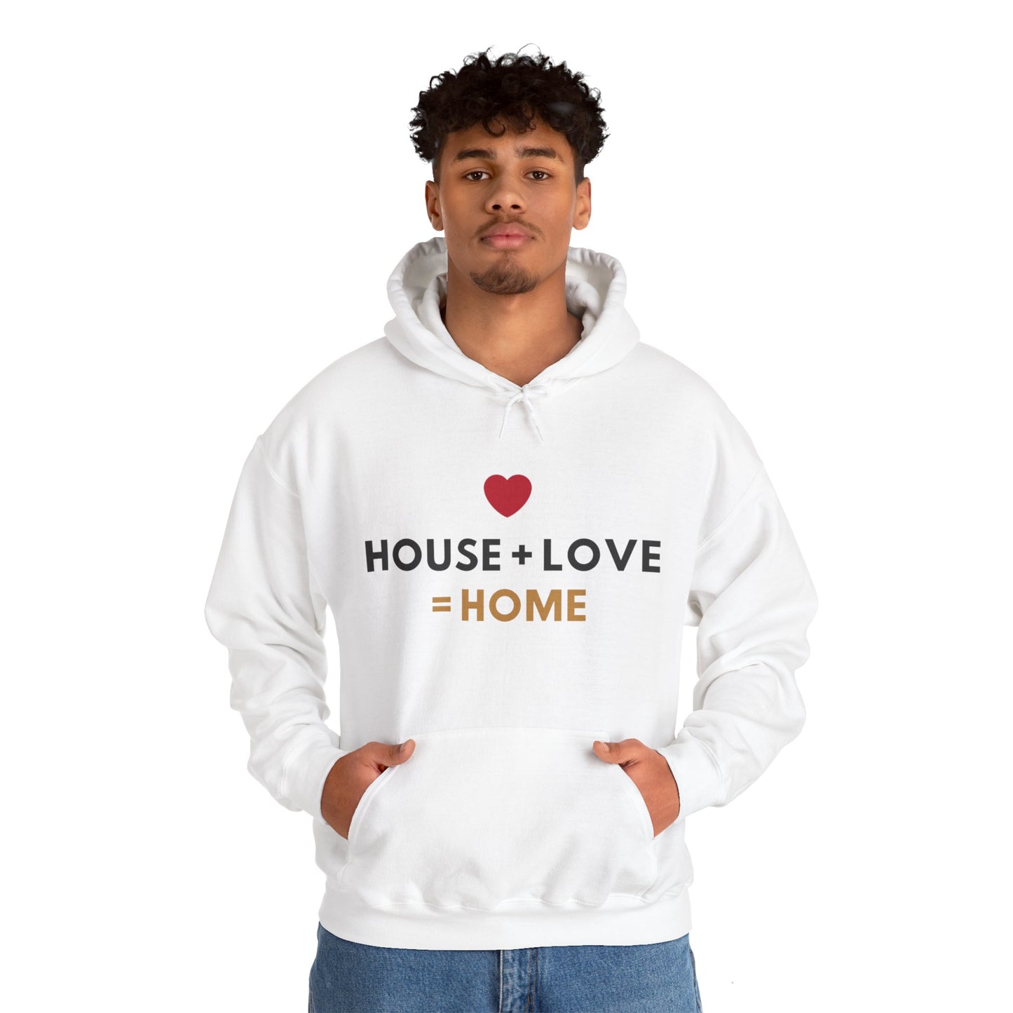 House + Love = Home Unisex Heavy Blend™ Hooded Sweatshirt