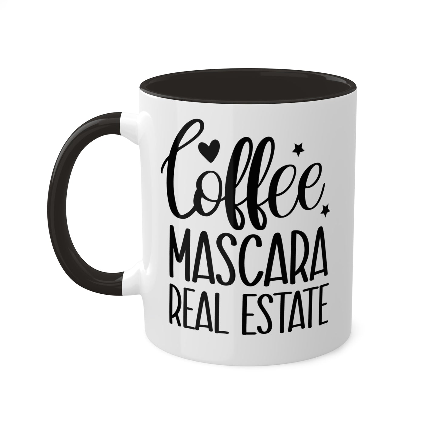 Coffee Mascara Real Estate Colorful Mugs, 11oz