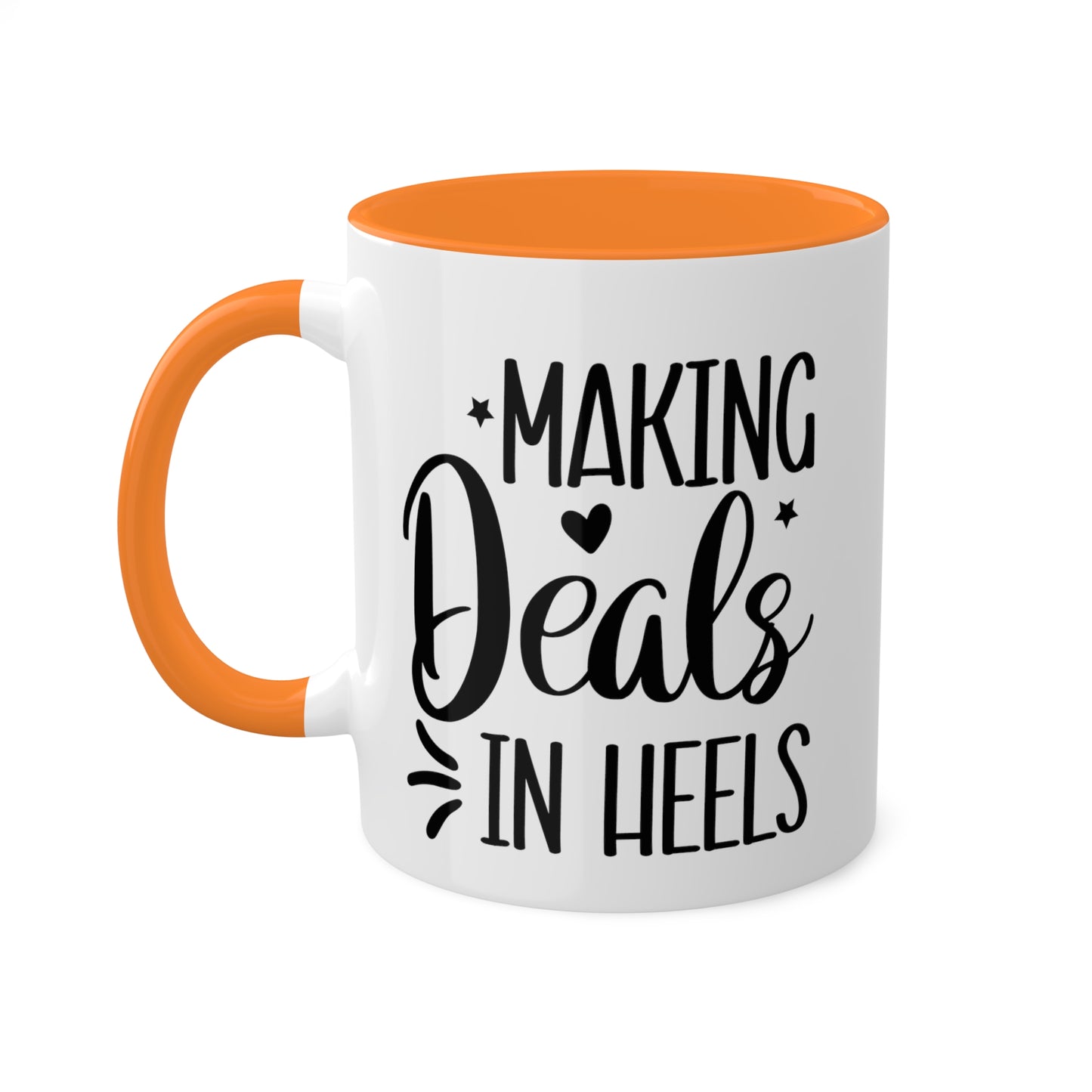 Making Deals in Heels Colorful Mugs, 11oz