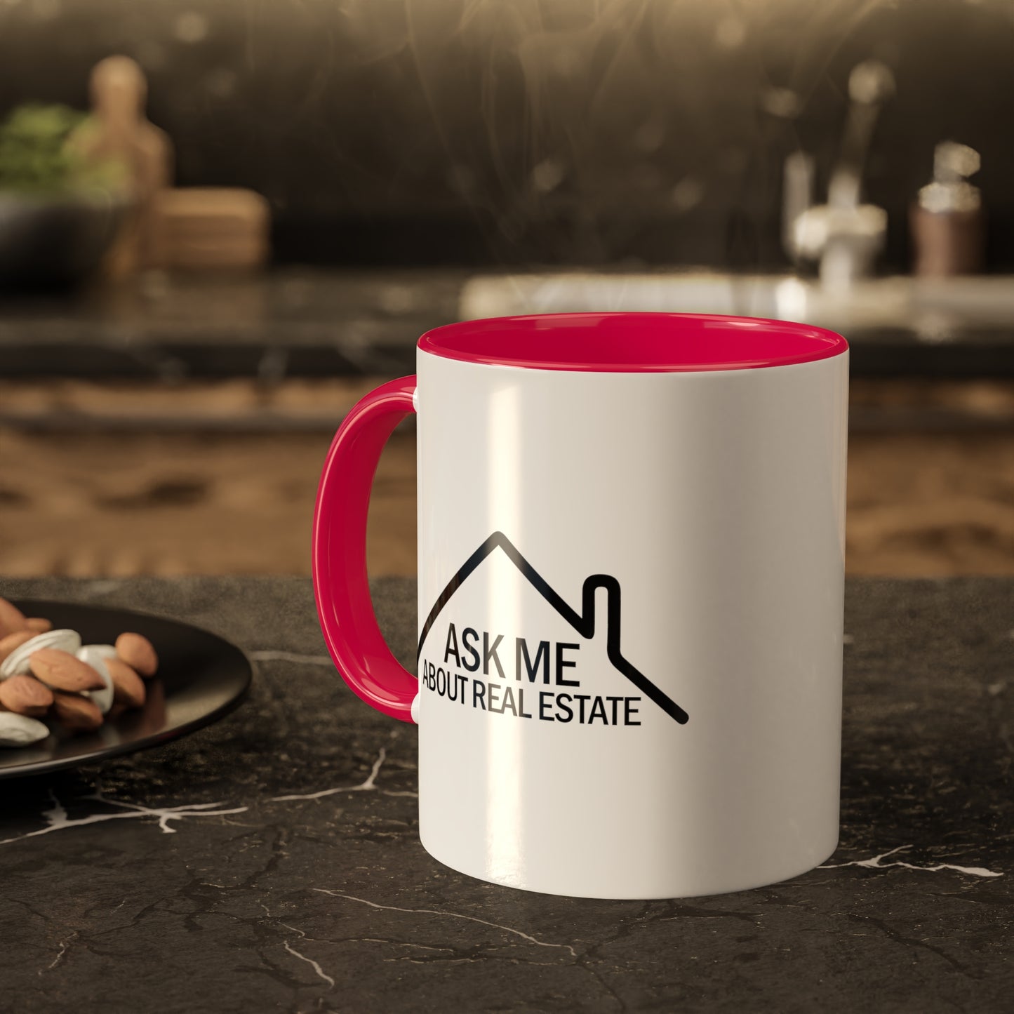 Ask Me About Real Estate Colorful Mugs, 11oz