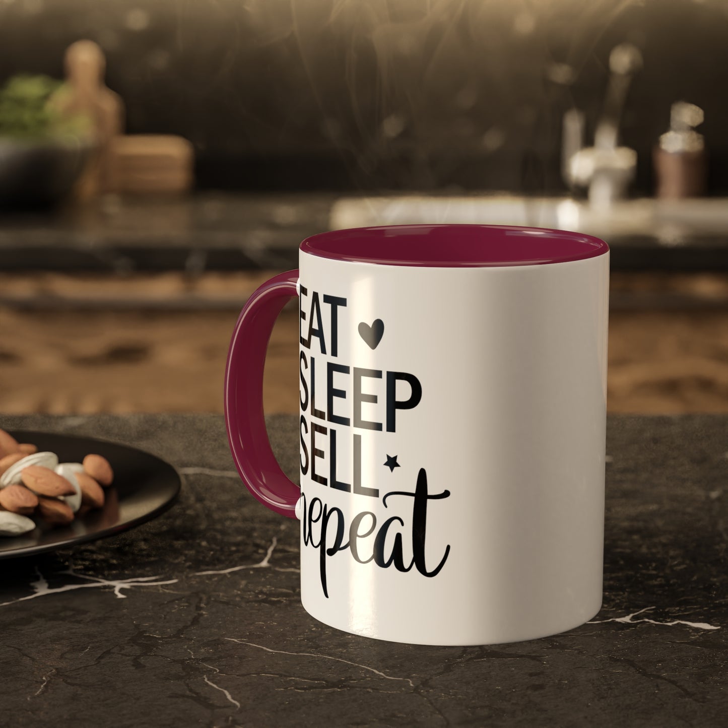 Eat Sleep Sell Repeat Colorful Mugs, 11oz