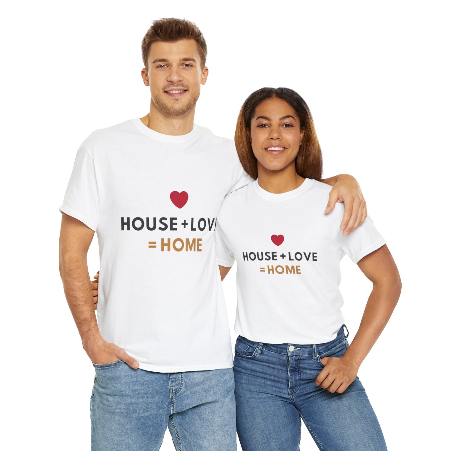 House + Love = Home Unisex Heavy Cotton Tee