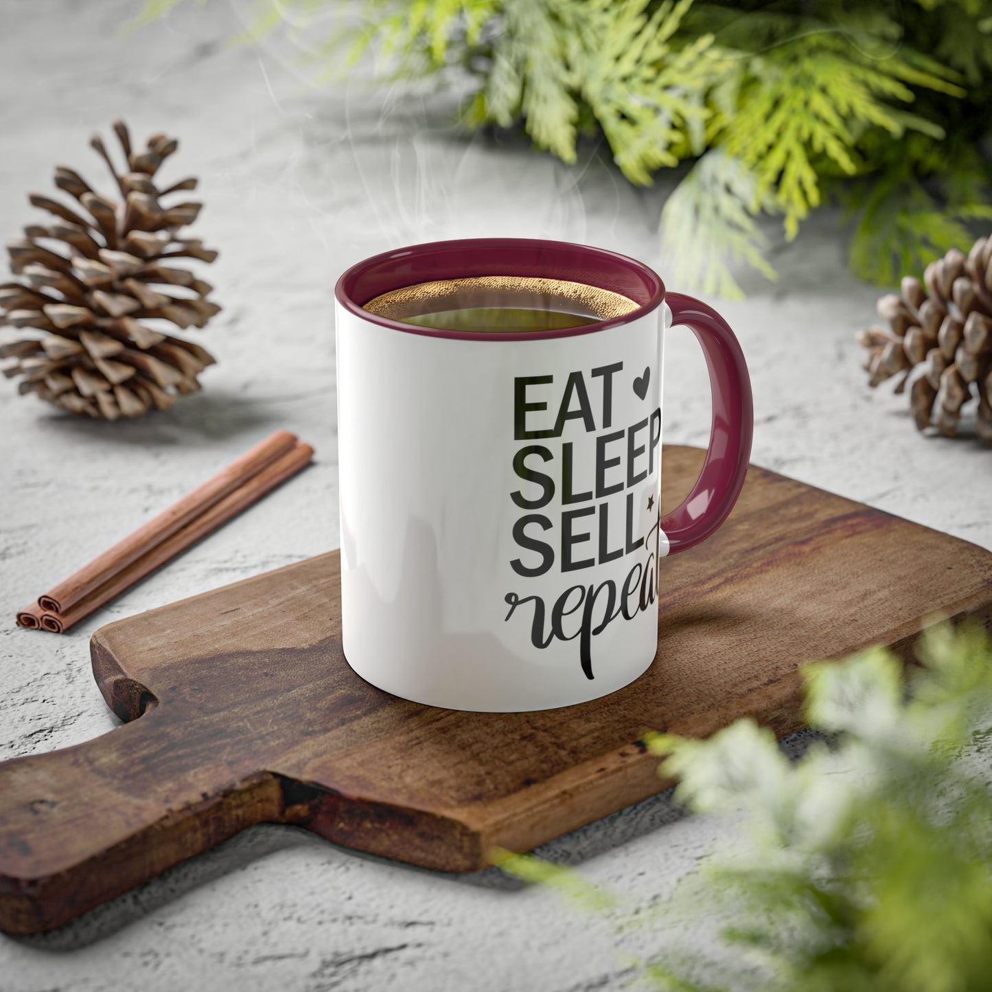 Eat Sleep Sell Repeat Colorful Mugs, 11oz