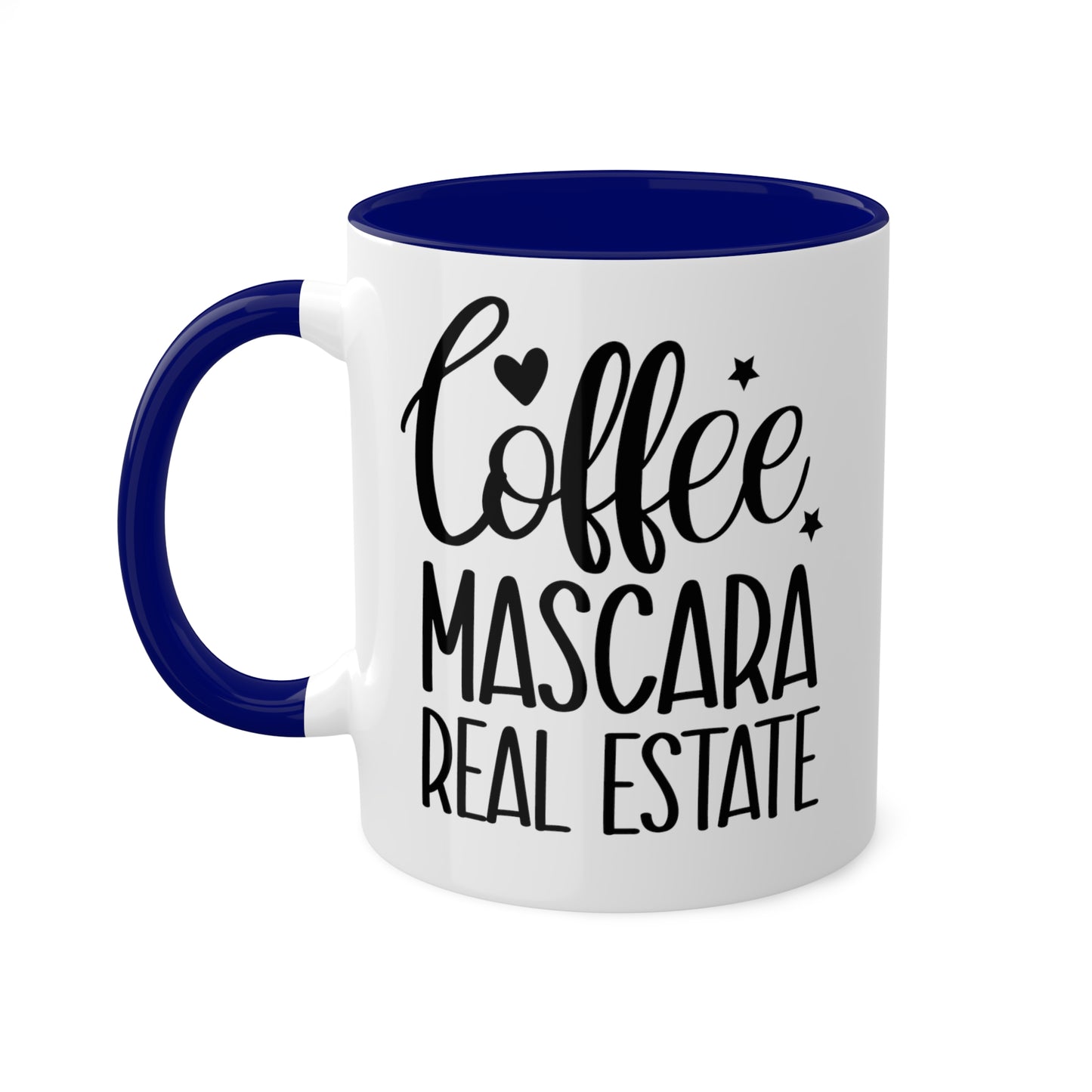 Coffee Mascara Real Estate Colorful Mugs, 11oz