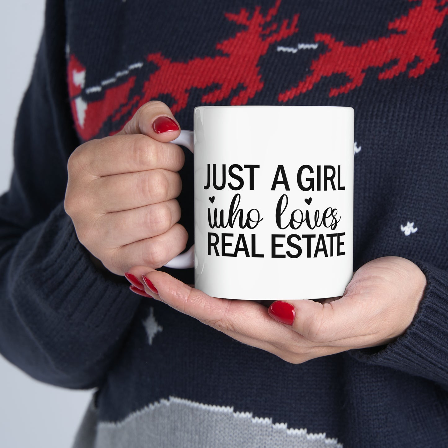 Just a Girl Who Loves Real Estate Ceramic Mug, 11oz