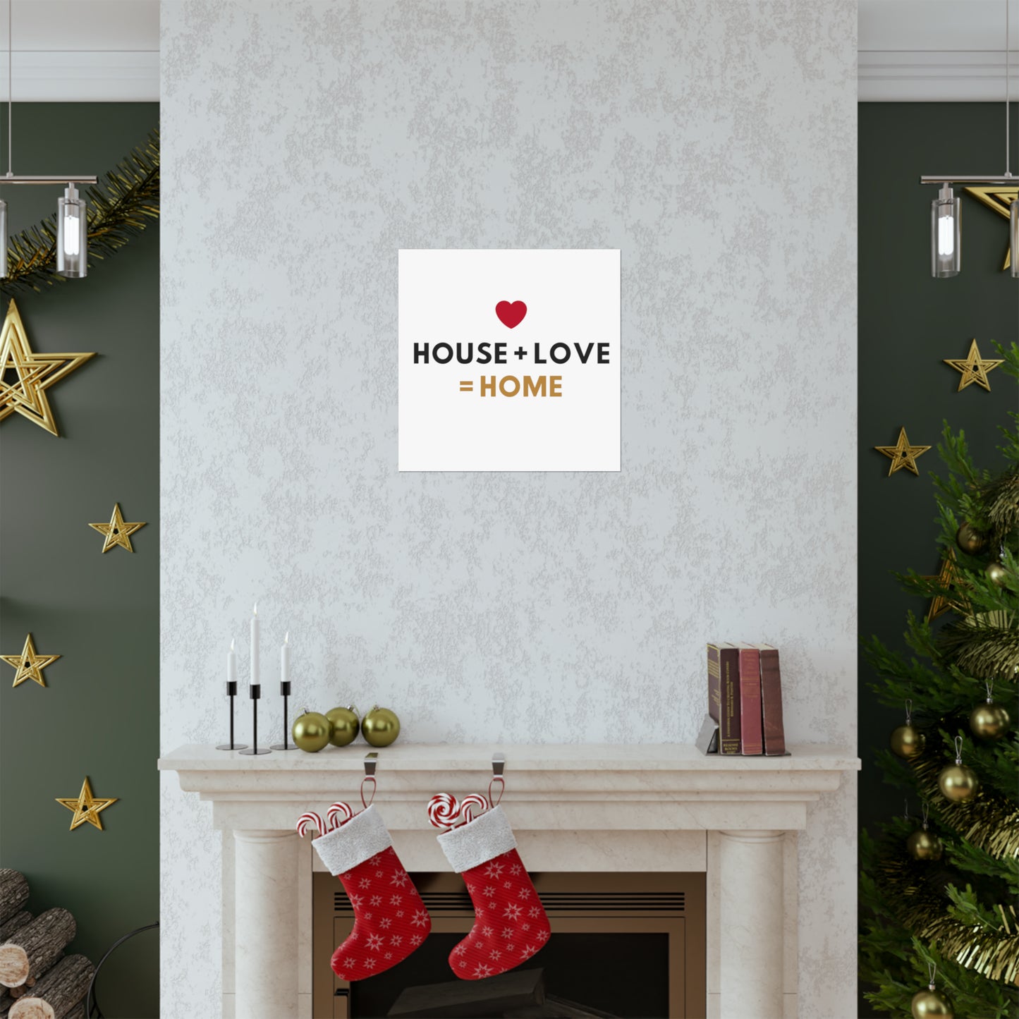 House + Love = Home Matte Vertical Posters