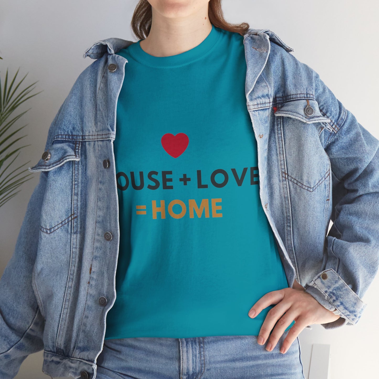 House + Love = Home Unisex Heavy Cotton Tee