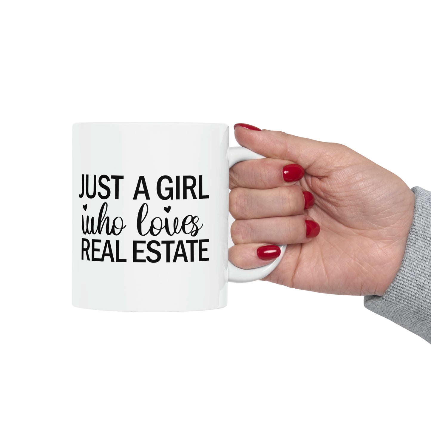 Just a Girl Who Loves Real Estate Ceramic Mug, 11oz