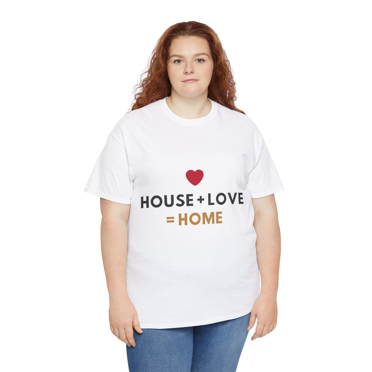 House + Love = Home Unisex Heavy Cotton Tee