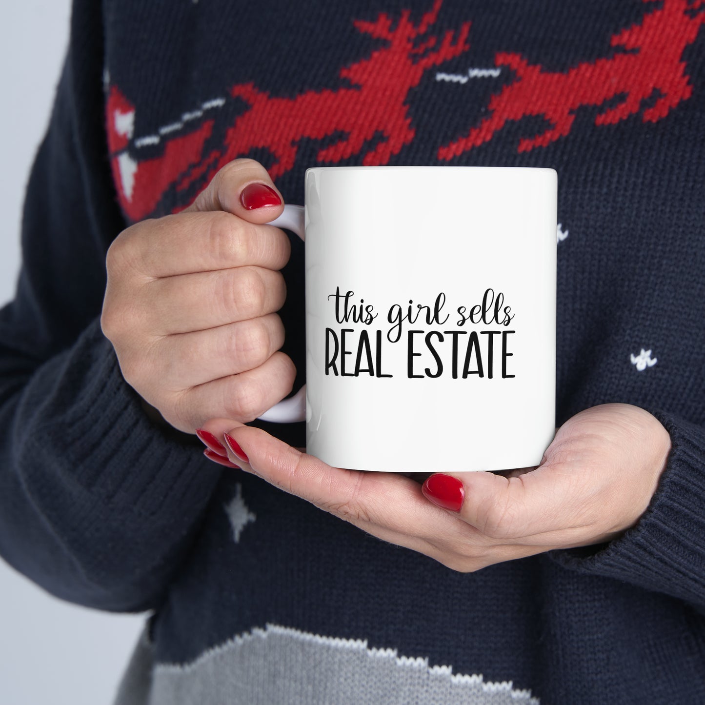 This Girl Sells Real Estate Ceramic Mug, 11oz