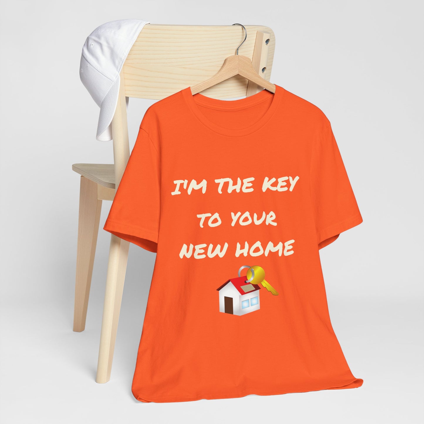 I'm the Key to Your New Home White Text Unisex Jersey Short Sleeve Tee