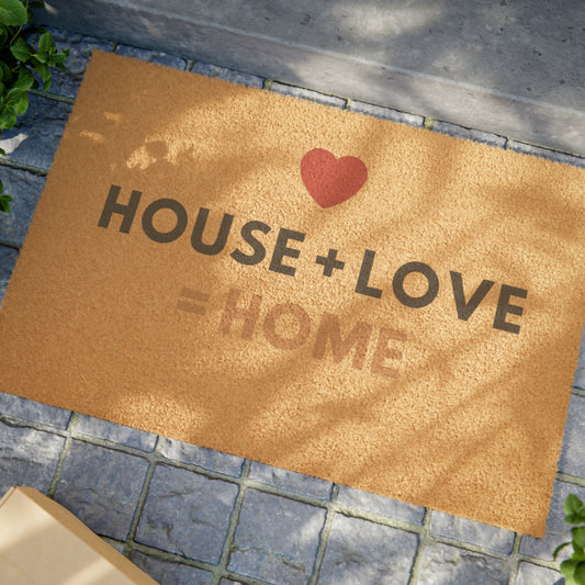 House + Love = Home Doormat